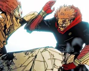 Sukuna vs Yuji Manga Twixtor